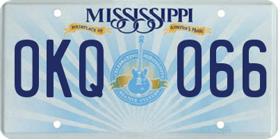 MS license plate OKQ066