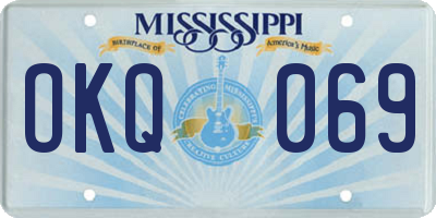 MS license plate OKQ069
