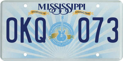 MS license plate OKQ073