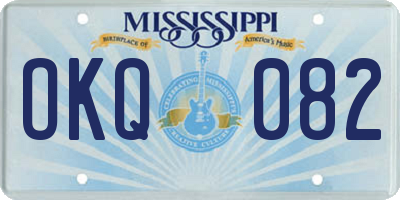 MS license plate OKQ082