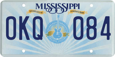 MS license plate OKQ084