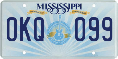 MS license plate OKQ099