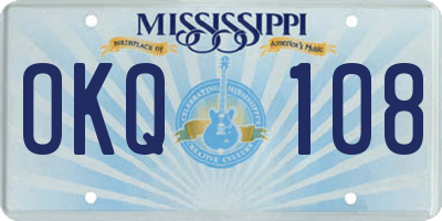MS license plate OKQ108