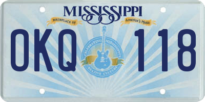 MS license plate OKQ118