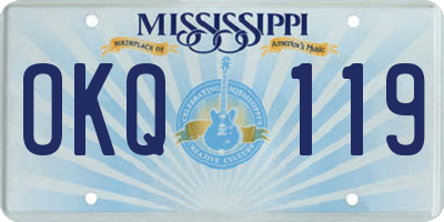 MS license plate OKQ119