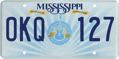 MS license plate OKQ127