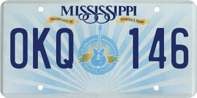 MS license plate OKQ146