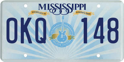MS license plate OKQ148