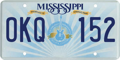 MS license plate OKQ152