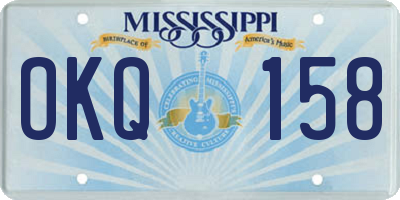 MS license plate OKQ158