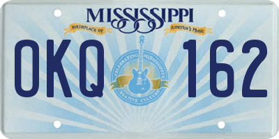 MS license plate OKQ162