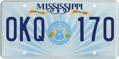 MS license plate OKQ170