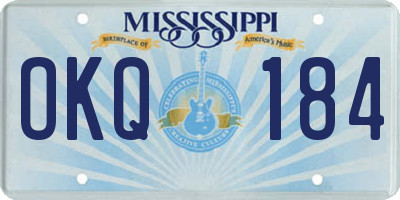 MS license plate OKQ184