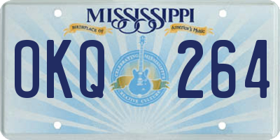 MS license plate OKQ264