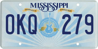 MS license plate OKQ279