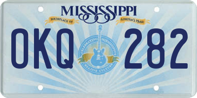 MS license plate OKQ282