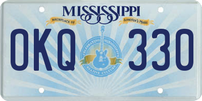 MS license plate OKQ330