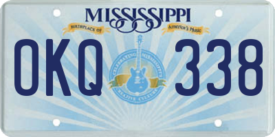 MS license plate OKQ338
