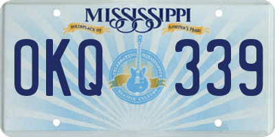 MS license plate OKQ339
