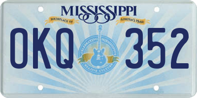 MS license plate OKQ352