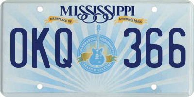 MS license plate OKQ366
