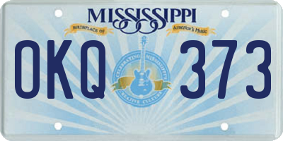 MS license plate OKQ373