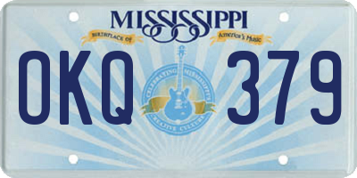 MS license plate OKQ379