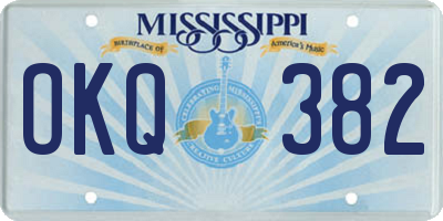 MS license plate OKQ382