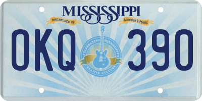 MS license plate OKQ390