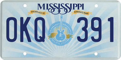 MS license plate OKQ391