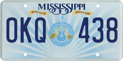 MS license plate OKQ438