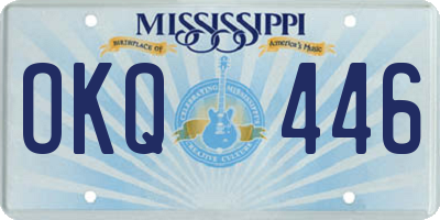 MS license plate OKQ446