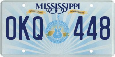 MS license plate OKQ448