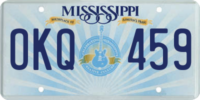 MS license plate OKQ459