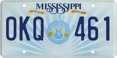 MS license plate OKQ461