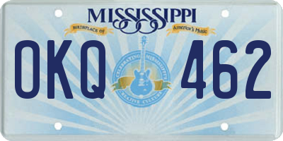 MS license plate OKQ462