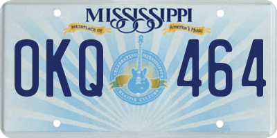MS license plate OKQ464