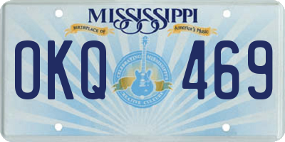 MS license plate OKQ469