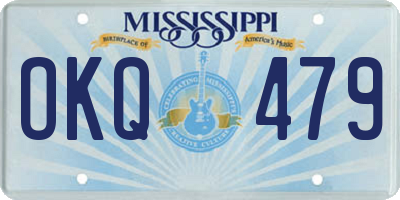 MS license plate OKQ479