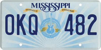 MS license plate OKQ482