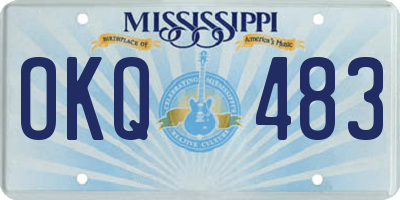 MS license plate OKQ483