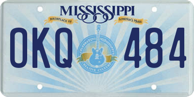 MS license plate OKQ484