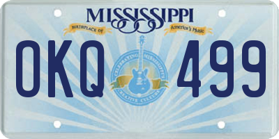 MS license plate OKQ499