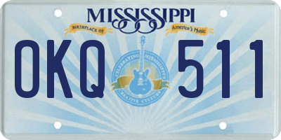 MS license plate OKQ511