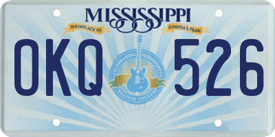 MS license plate OKQ526