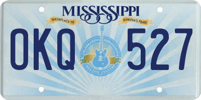 MS license plate OKQ527