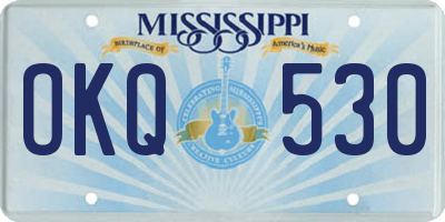 MS license plate OKQ530