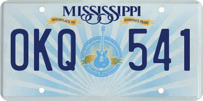 MS license plate OKQ541