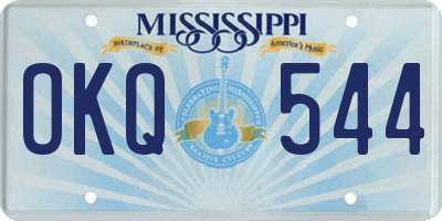 MS license plate OKQ544
