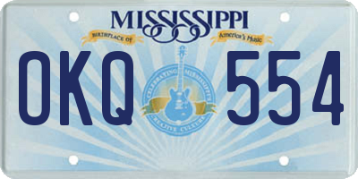 MS license plate OKQ554